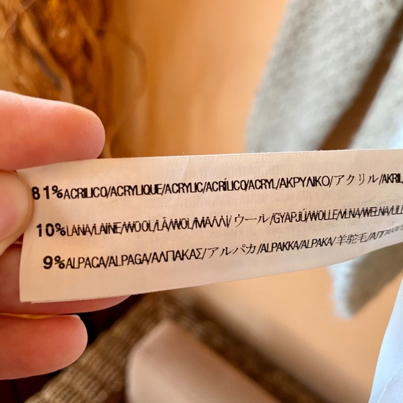 ZARA CABLE Chunky KNIT SWEATER in TAUPE GREY/TAN - Picture 5 of 7